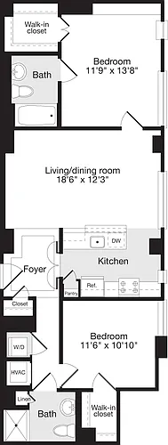 Floor plan 2 Bedrooms D