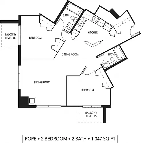 Floor plan Pope and Roseau