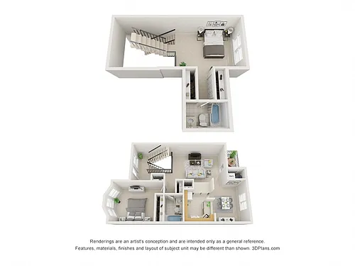 Floor plan 1 bed BB Royal Oaks
