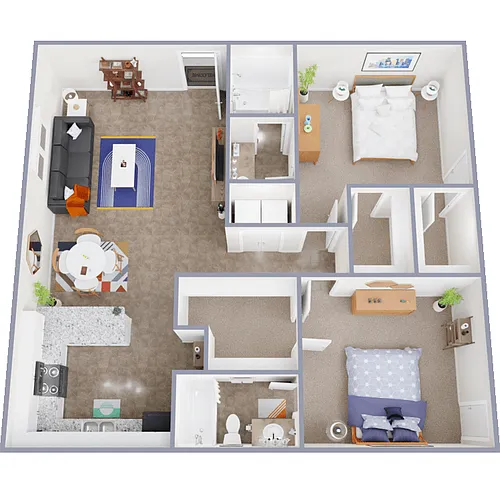 Floor plan 2 Bedrooms