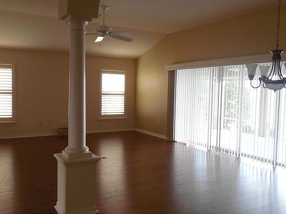 from dining room across living room