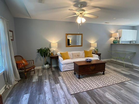 Living room with luxury vinyl