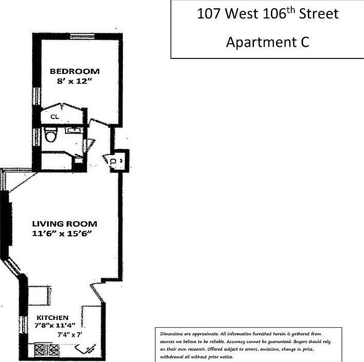 1st image of 107 W 106th St APT C
