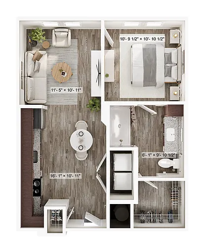 Floor plan 1/1 Vista