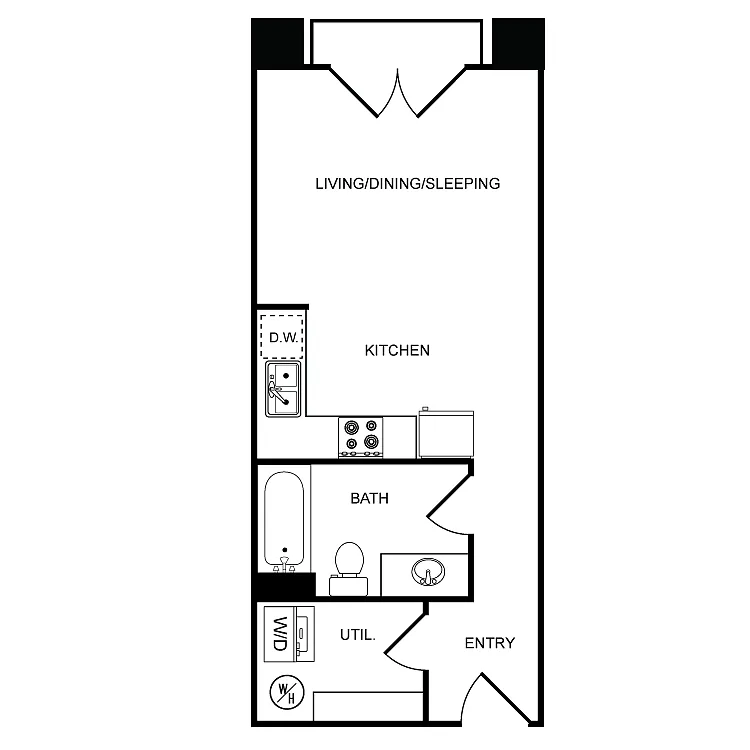 Floor plan Clearwater Studio