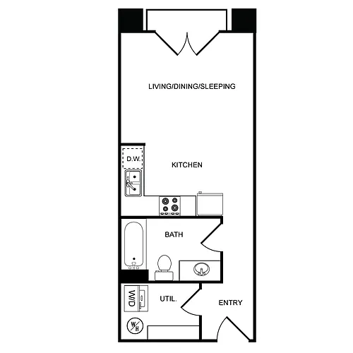 Floor plan Clearwater Studio