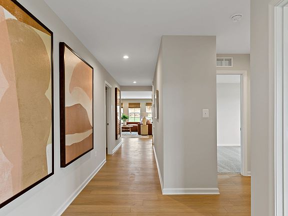 Beautiful hallway at South Brook Single-Level Homes in Inwood, WV. Elegant design, ample space, and
