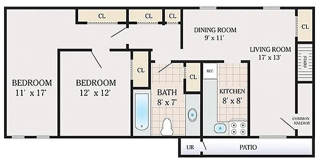 Floor plan Two Bedroom