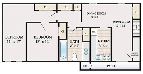 Floor plan Two Bedroom