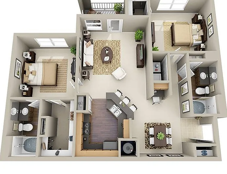 2 Bedroom | 2 Bath | 1186 SF 2 Bedroom | 2 Bath | 1186 SF