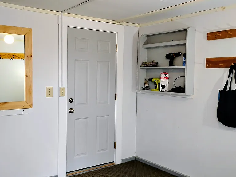 Steel Entry Door with Dual Locks, mirrors provide so much natural light, a place for everything!