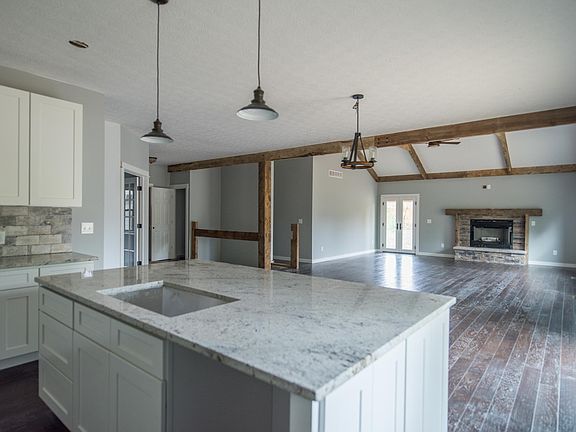 Scraped hardwood throughout