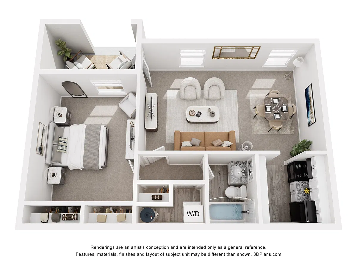 Floor plan 1x1 Apartment DELUXE