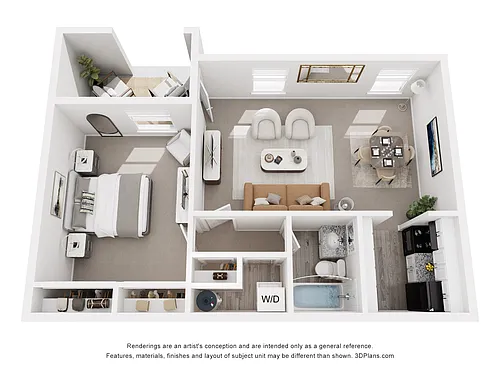 Floor plan 1x1 Apartment DELUXE