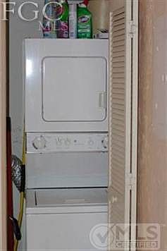 Washer and dryer in the unit.