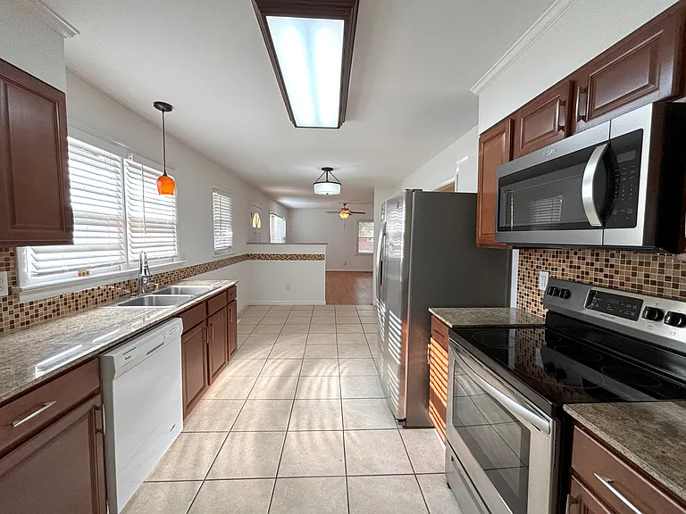 Kitchen with Living Room View