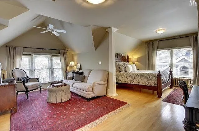 Master suite on top floor