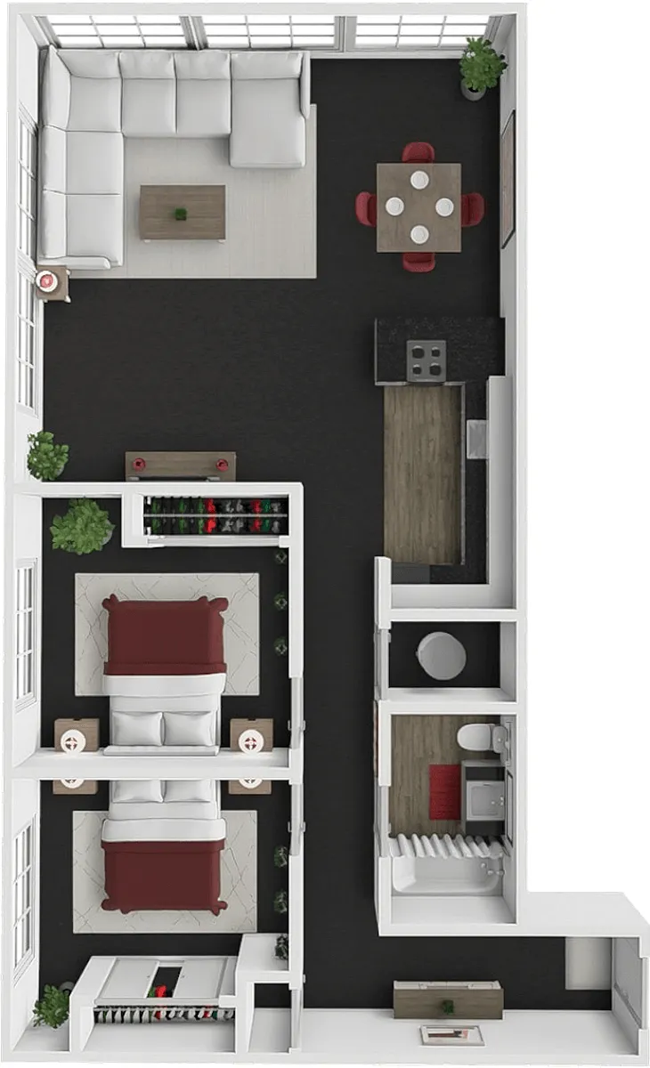 Floor plan B B2