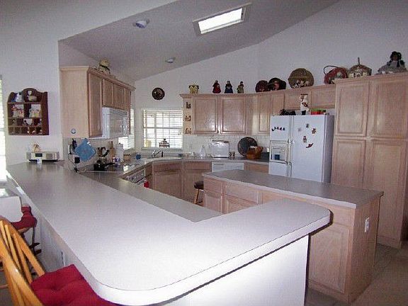 Kitchen overlooks lake