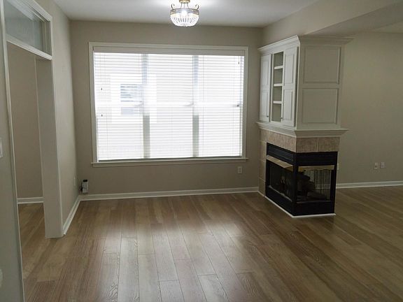 dining room with fire place