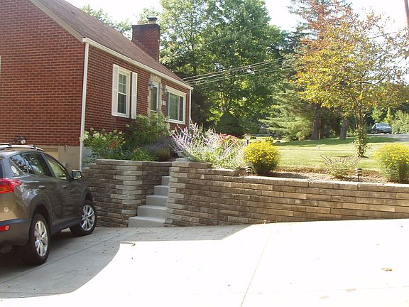 Driveway facing house