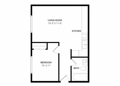Floor plan 1X1
