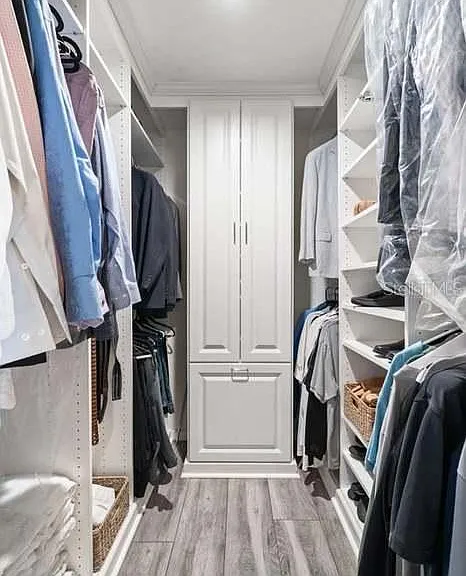 California closet in the master bedroom