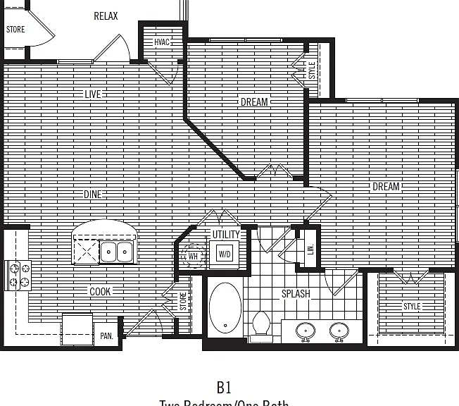 Dalian 151 - B1 - 1 Beds - 1 Baths - 902 Sq. ft.