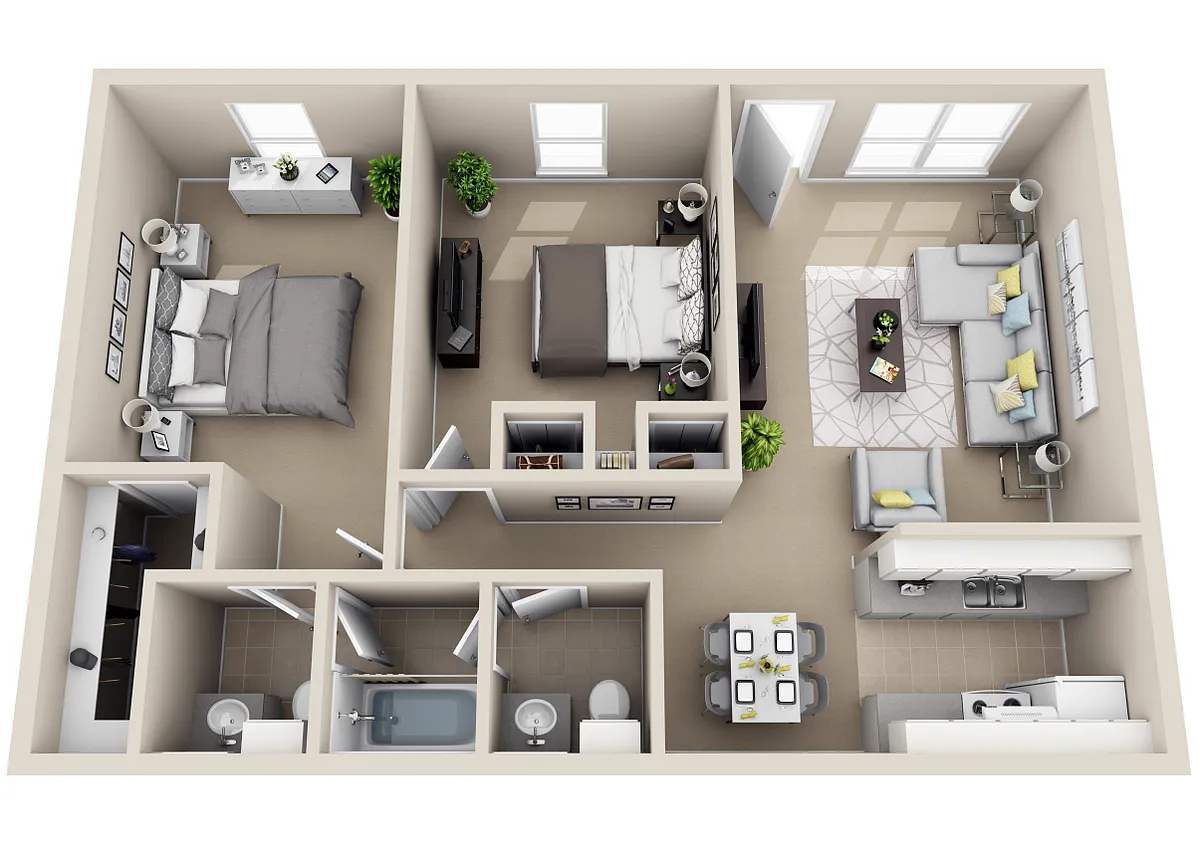 Floor plan 2X15