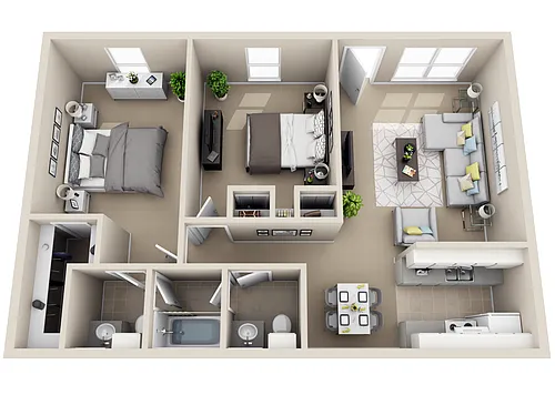 Floor plan 2X15