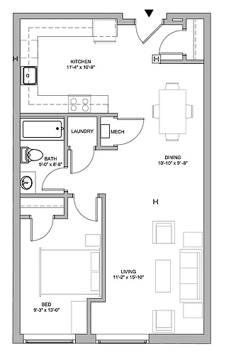 Floor plan One Bedroom