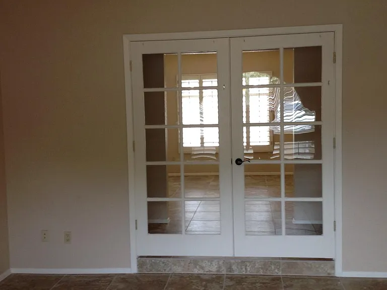 Glass Doors in Formal Living Room