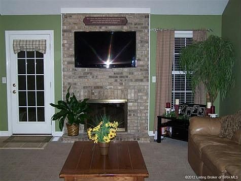 Masonry wood burning fireplace