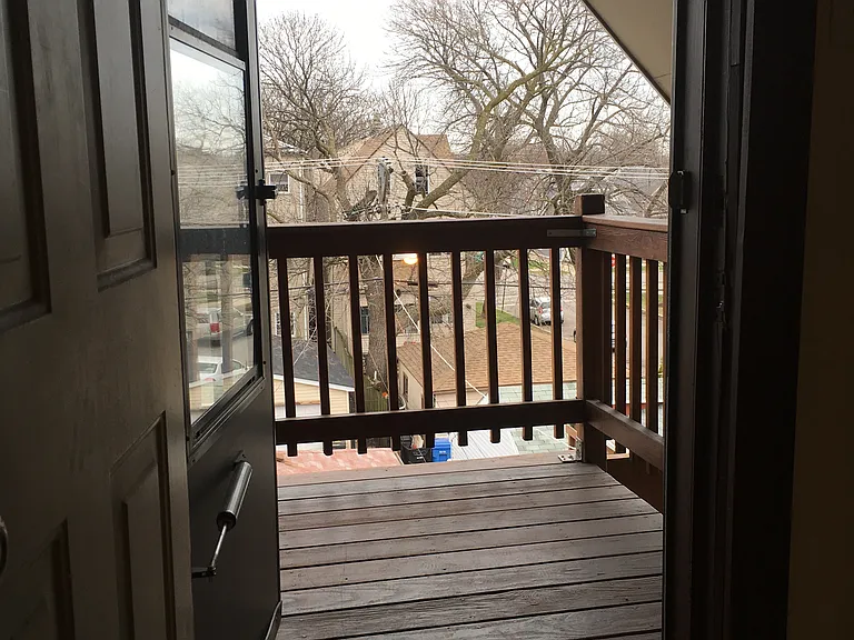 Balcony door opening off the master bedroom