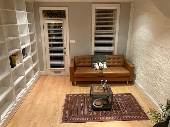 View of living room from the staircase.