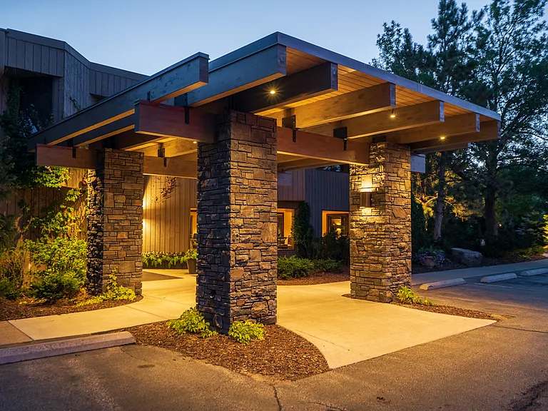 Stone pillar entrance