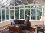 Another view of the glass roofed Conservatory/Garden Rm