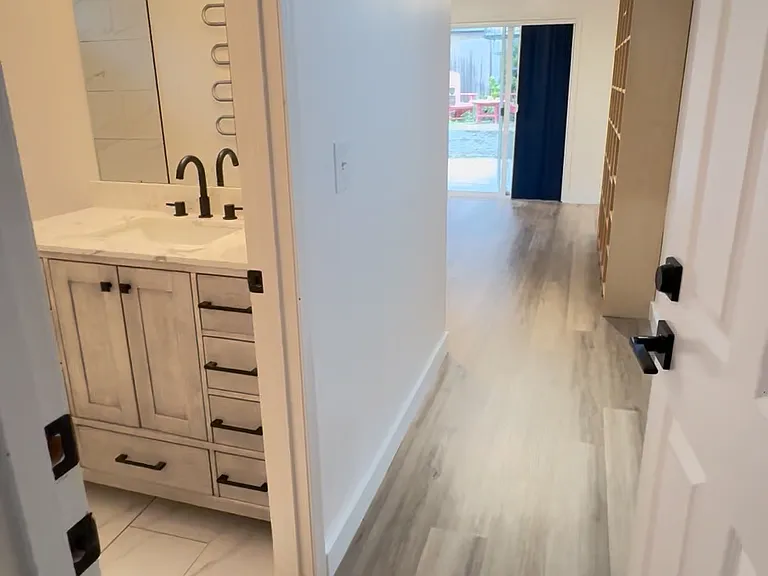 Entryway to your private room and newly remodeled bathroom