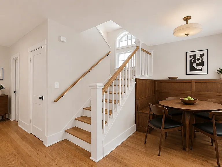nook area with built-in bench seating