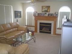 Spacious Living Room w/ Gas Fireplace