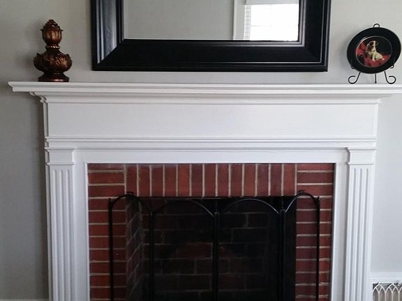 Living room fireplace