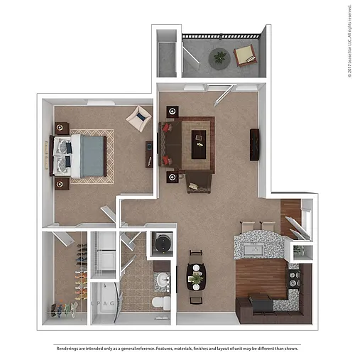 Floor plan 1 BD Executive