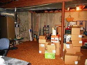 Unfinished Storage Area