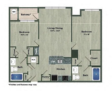 Floor plan 2 Bed 2 Bath G