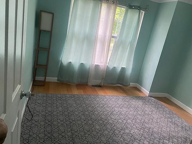 medium room-900/month --can fit a queen bed/desk and dresser. Moderate size closet in room.