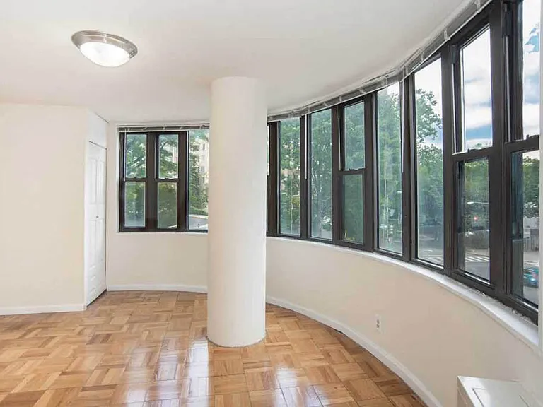 Windows of an apartment facing Connecticut Avenue