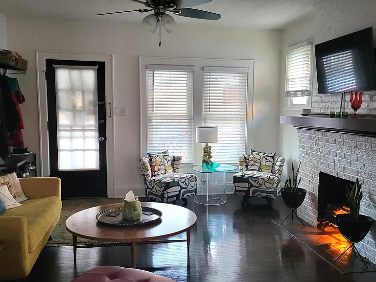 front door, view from dining room