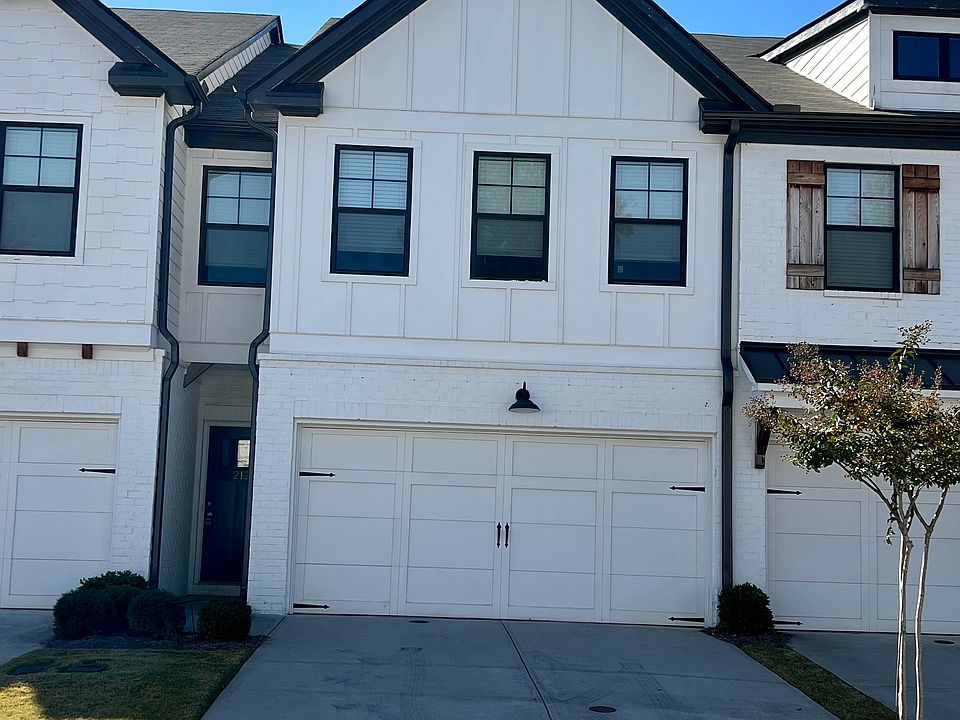 Front entrance, featuring a 2 car garage