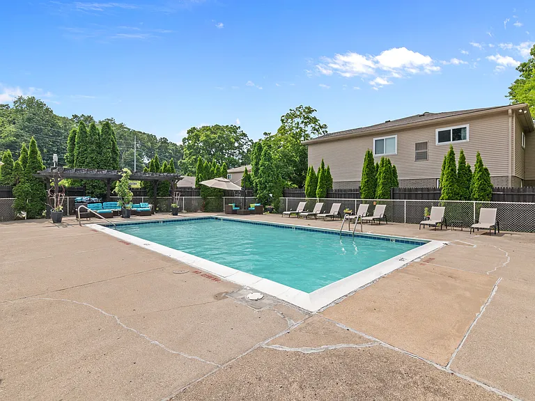 Sparkling pool with expansive sun deck!