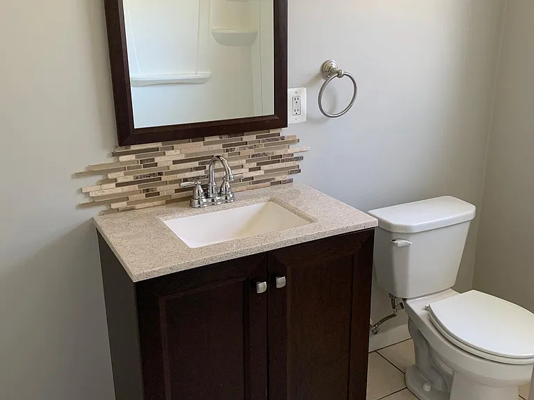 Very nice sized bathroom. 100% remodeled.